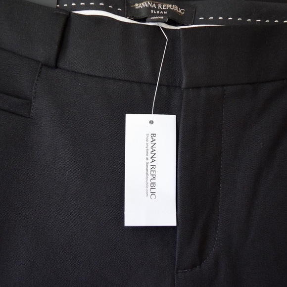 BANANA REPUBLIC Curvy Sloan Pants, Black, Size 8 Petite - Picture 7 of 15